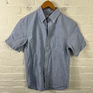 Club Monaco Men's Casual Button-Up Shirt Short Sleeve Collared Neck Gray Size XS